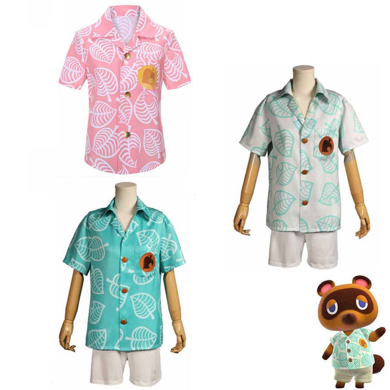 Game Animal Crossing Tom Nook Short Sleeve Shirt Cosplay Costume