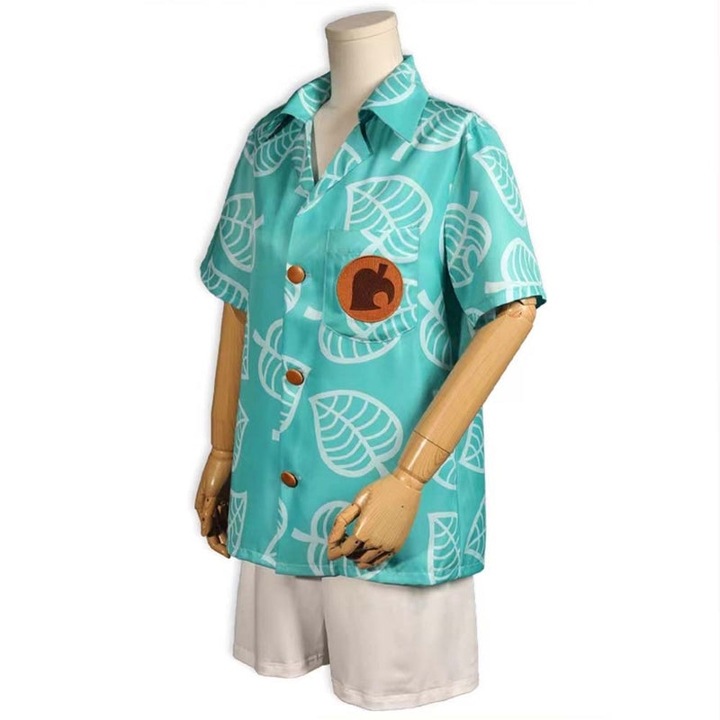 Game Animal Crossing Tom Nook Short Sleeve Shirt Cosplay Costume