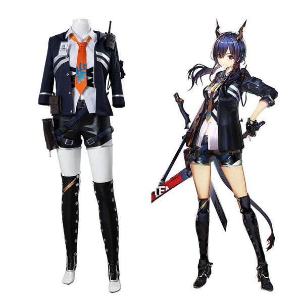 Game Arknights Chen Cosplay Cool Costume Props Uniform Full Set