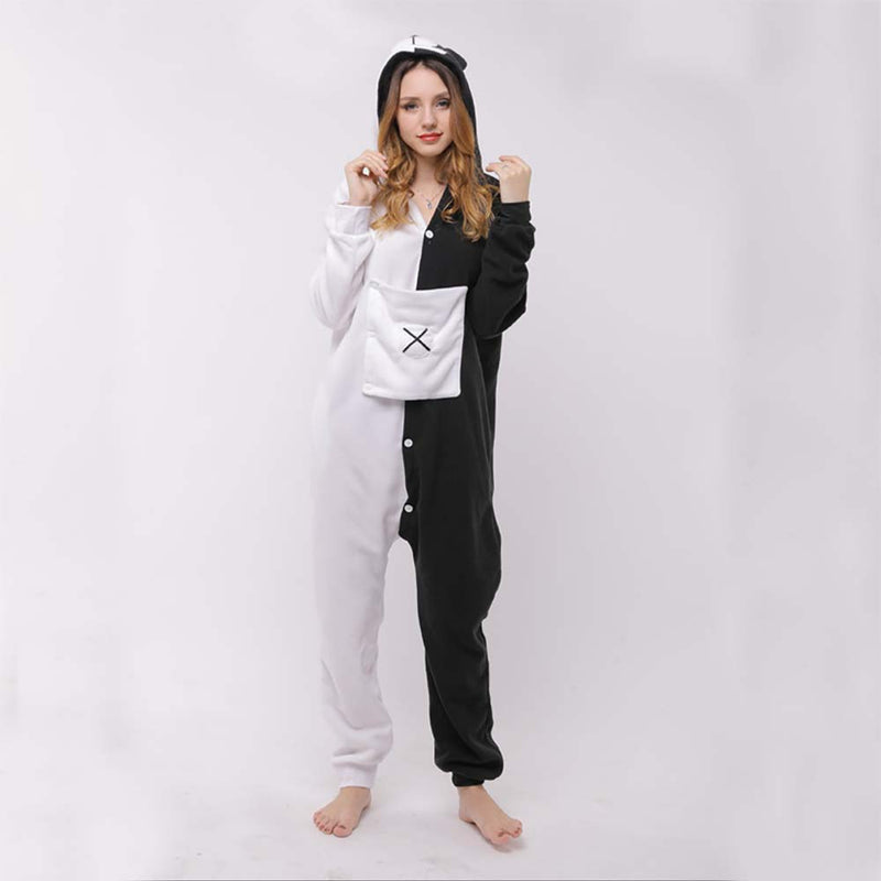 Game Danganronpa Monokuma Cosplay Costume Adult Cartoon One Piece Pajamas