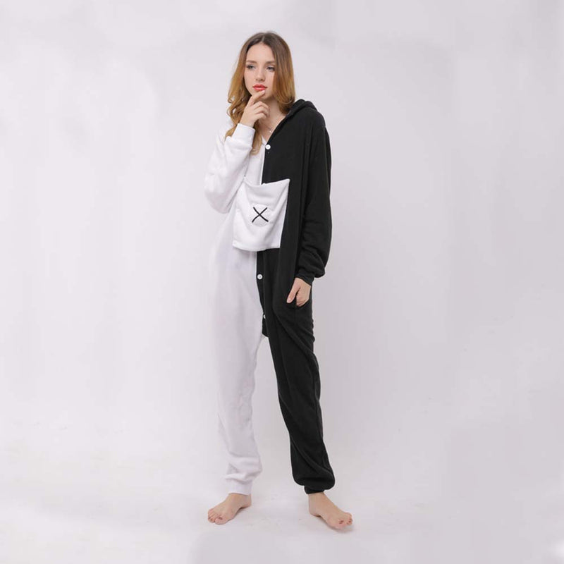 Game Danganronpa Monokuma Cosplay Costume Adult Cartoon One Piece Pajamas