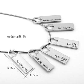 Game Death Stranding Sam Metal Pendant Physics Chemical Equation Necklace