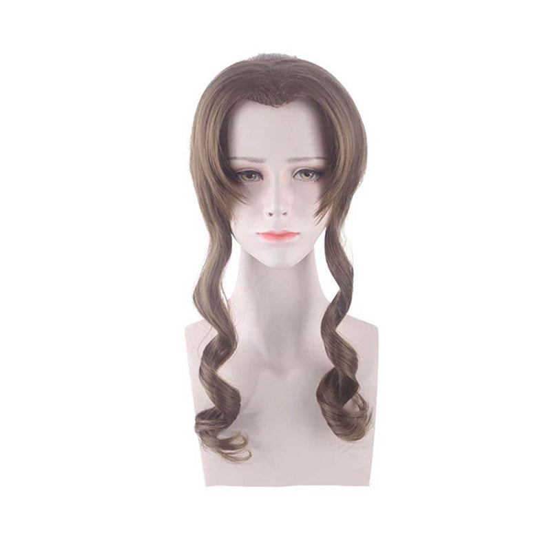 Game Final Fantasy VII Aerith Cosplay Wig Beauty Blonde Hair