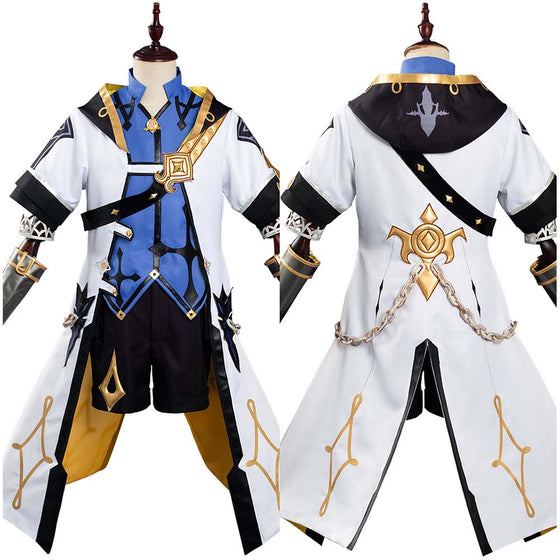 Game Genshin Impact Albedo Cosplay Costume Halloween Carnival Suit