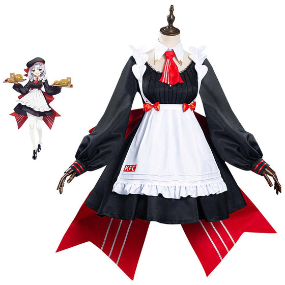 Game Genshin Impact KFC Noelle Maid Dress Cosplay Costume Suit