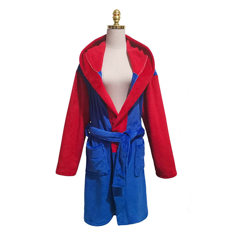 Game Super Mario Cosplay Costume Cartoon Style Adult Bathrobe Sleepwear