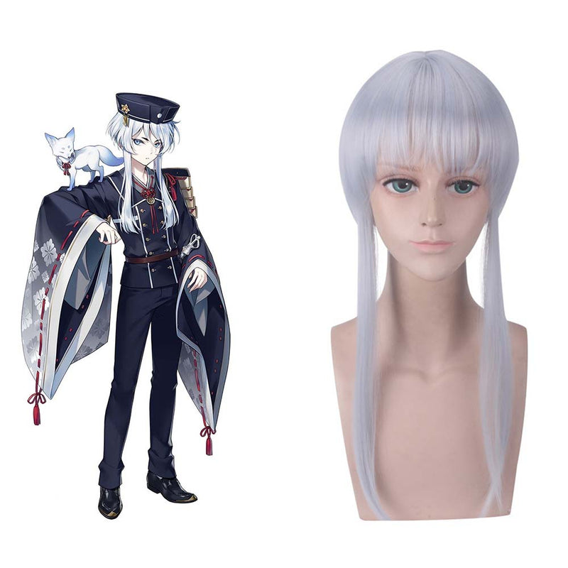 Game Touken Ranbu Online Hakusan Yoshimitsu Cosplay Wig White Hair