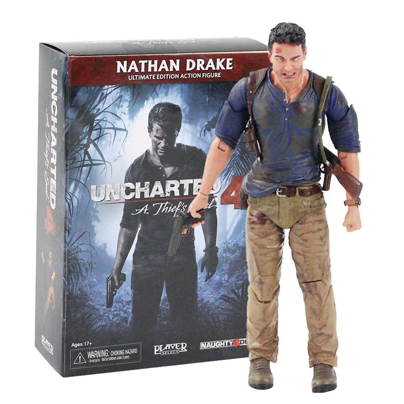 Game Uncharted Nathan Drake Action Figure Collection Model Toy 18cm