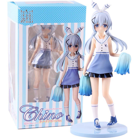 Gochumon Wa Usagi Desu Ka Kafuu Chino Action Figure Toy 22cm