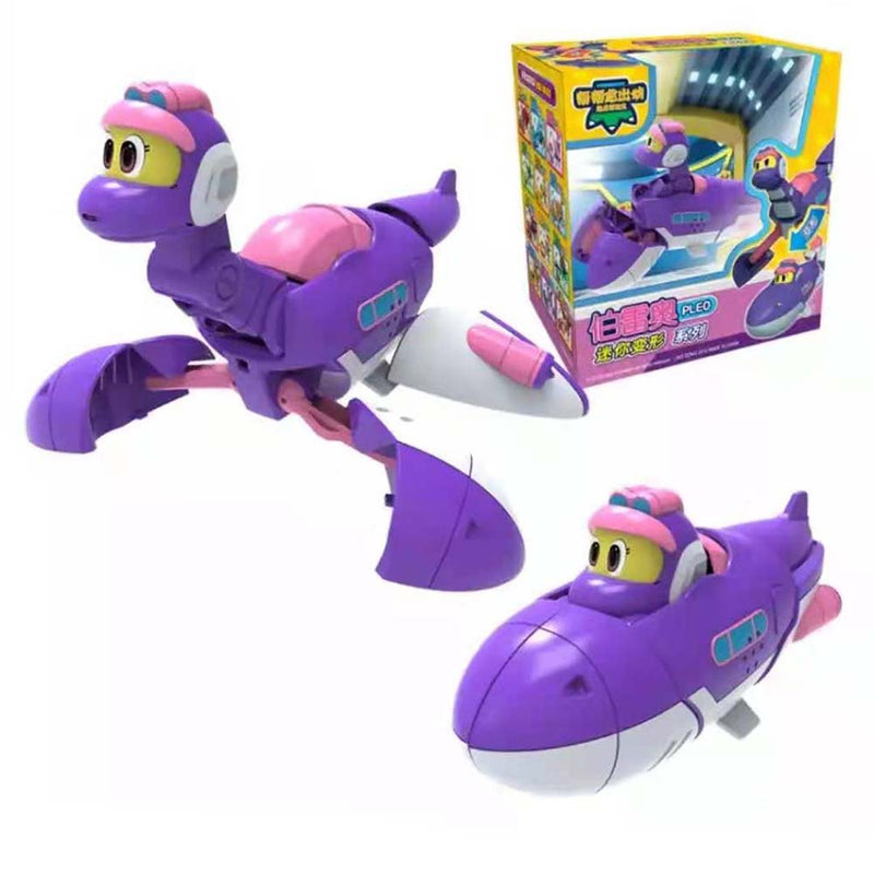 Gogo Dino Action Figure Transformation Bus Airplane Submarine Kids Toy