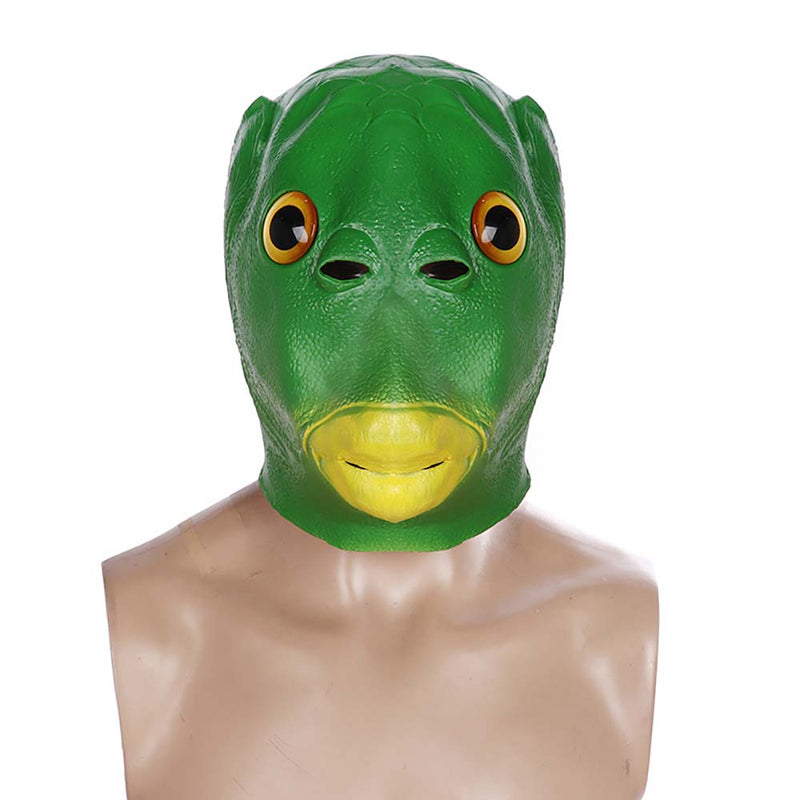 Green Fish Head Mask Funny Party Cosplay Prop