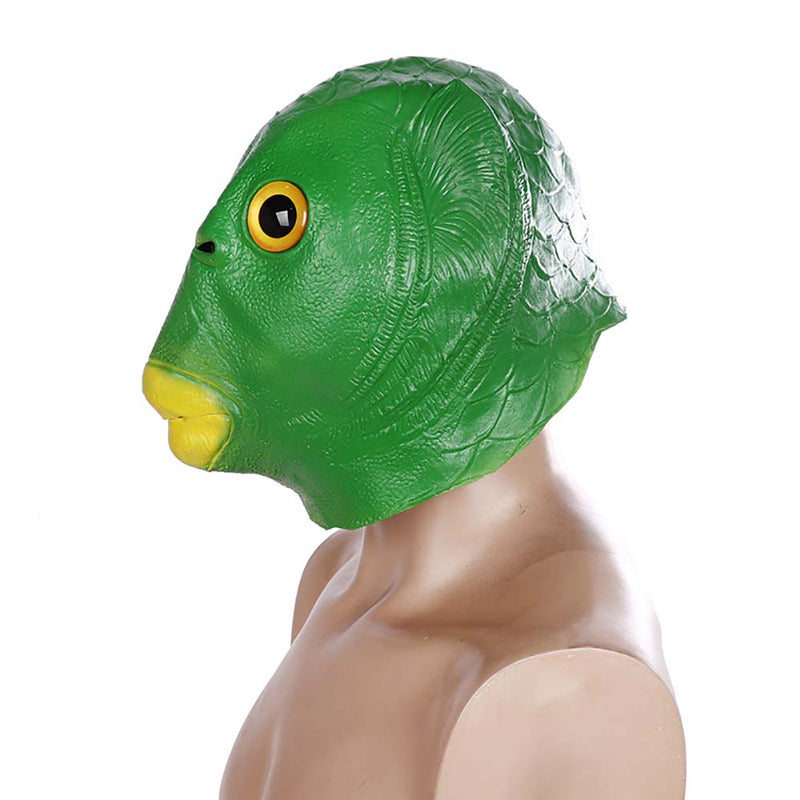 Green Fish Head Mask Funny Party Cosplay Prop