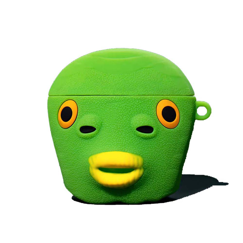 Green Fish Man Cartoon Apple Airpods Case Fun Gift