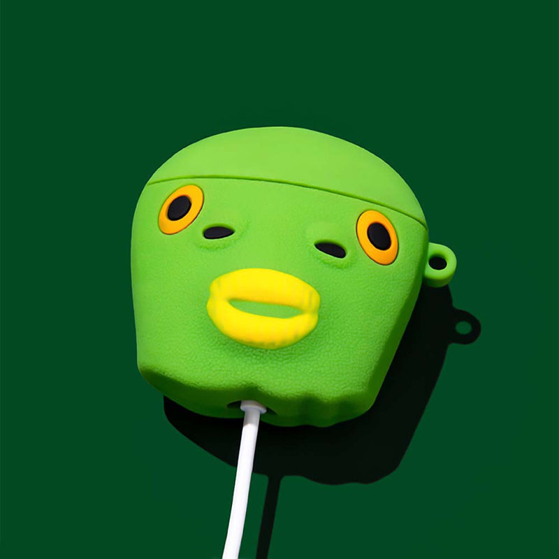 Green Fish Man Cartoon Apple Airpods Case Fun Gift