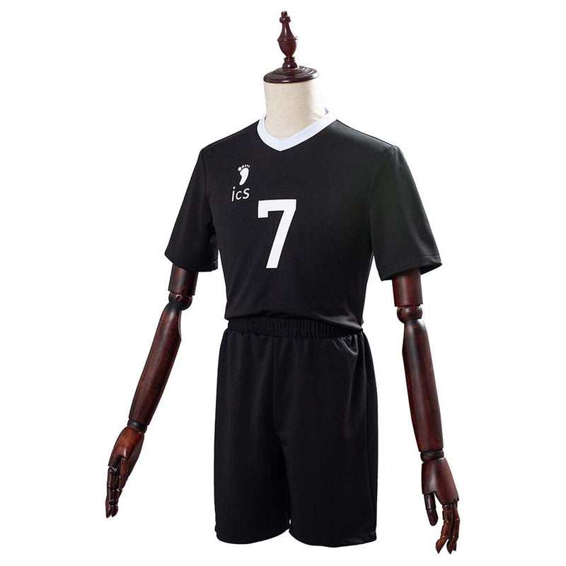 Haikyuu Miya Atsumu Black School Sportswear Custom Made Cosplay Costume