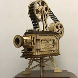 Hand Crank DIY 3D Classic Retro Flim Projector Wooden Puzzle Game Assembly Toy - Toysoff.com