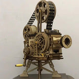 Hand Crank DIY 3D Classic Retro Flim Projector Wooden Puzzle Game Assembly Toy - Toysoff.com