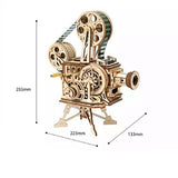 Hand Crank DIY 3D Classic Retro Flim Projector Wooden Puzzle Game Assembly Toy - Toysoff.com