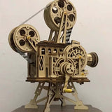 Hand Crank DIY 3D Classic Retro Flim Projector Wooden Puzzle Game Assembly Toy - Toysoff.com