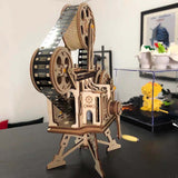 Hand Crank DIY 3D Classic Retro Flim Projector Wooden Puzzle Game Assembly Toy - Toysoff.com