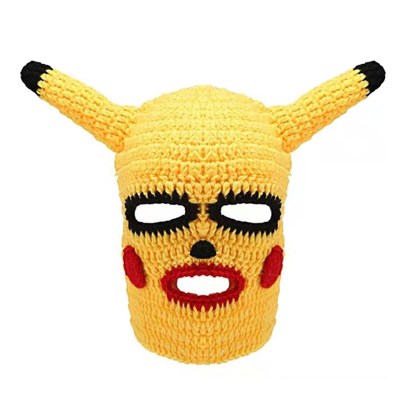 Handmade Pikachu Hat Cosplay Prop Party Funny Cool Mask