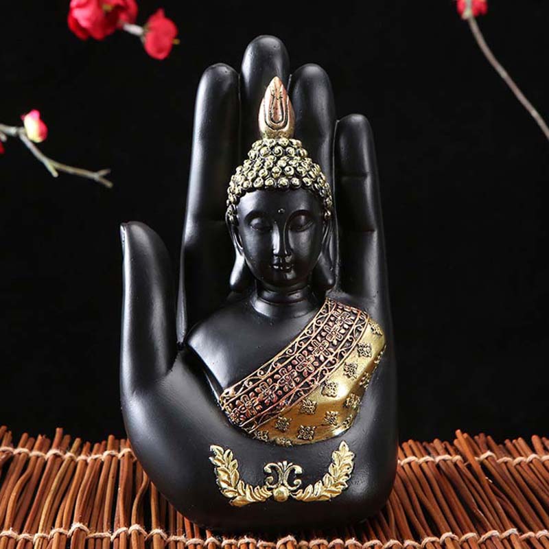 Hands Sculptures Thai Style Shakyamuni Buddha Home Decoarion 18cm