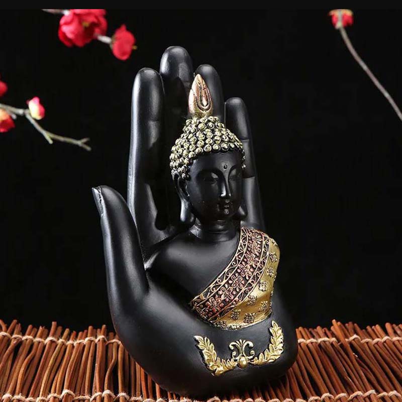 Hands Sculptures Thai Style Shakyamuni Buddha Home Decoarion 18cm