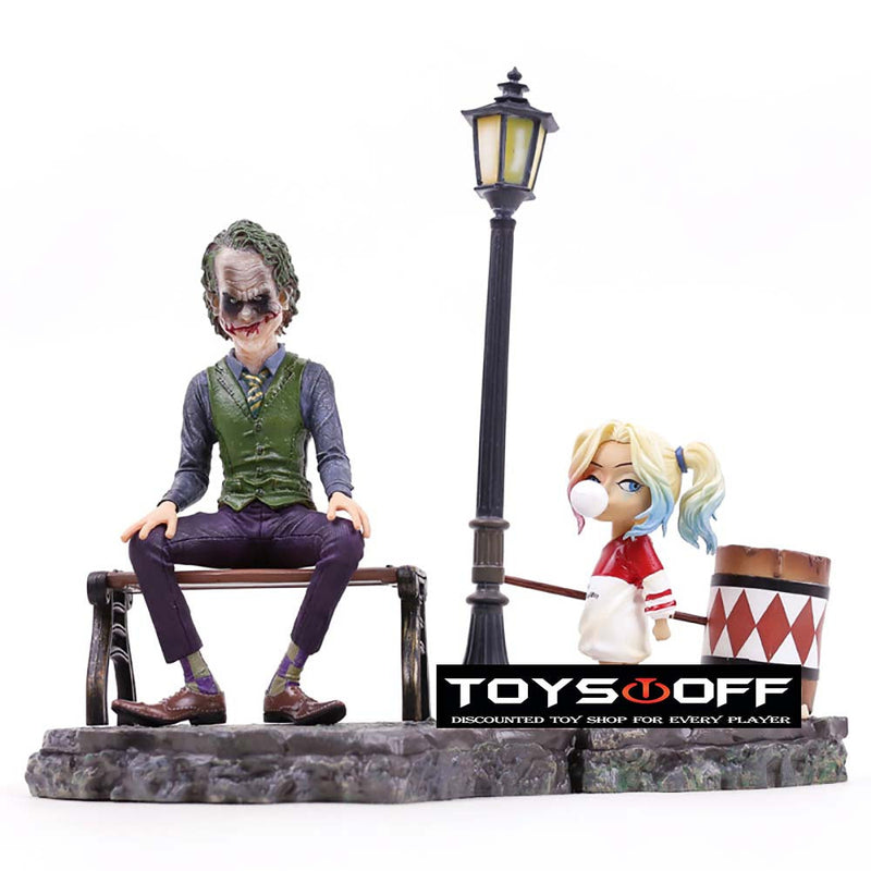 Harley Quinn & Joker Street Scene Action Figure Model Toy 19cm