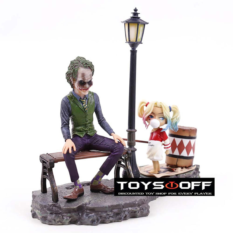 Harley Quinn & Joker Street Scene Action Figure Model Toy 19cm