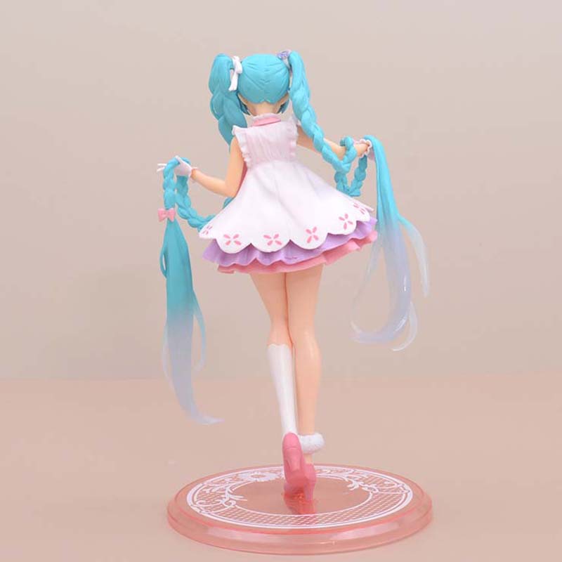 Hatsune Miku Long Hair Action Figure Collectible Model Toy 19cm