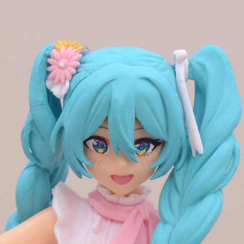 Hatsune Miku Long Hair Action Figure Collectible Model Toy 19cm