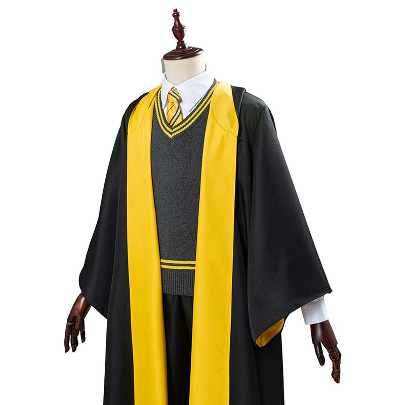 Helga Hufflepuff School Uniform Robe Cloak Outfits Halloween Cosplay Costume