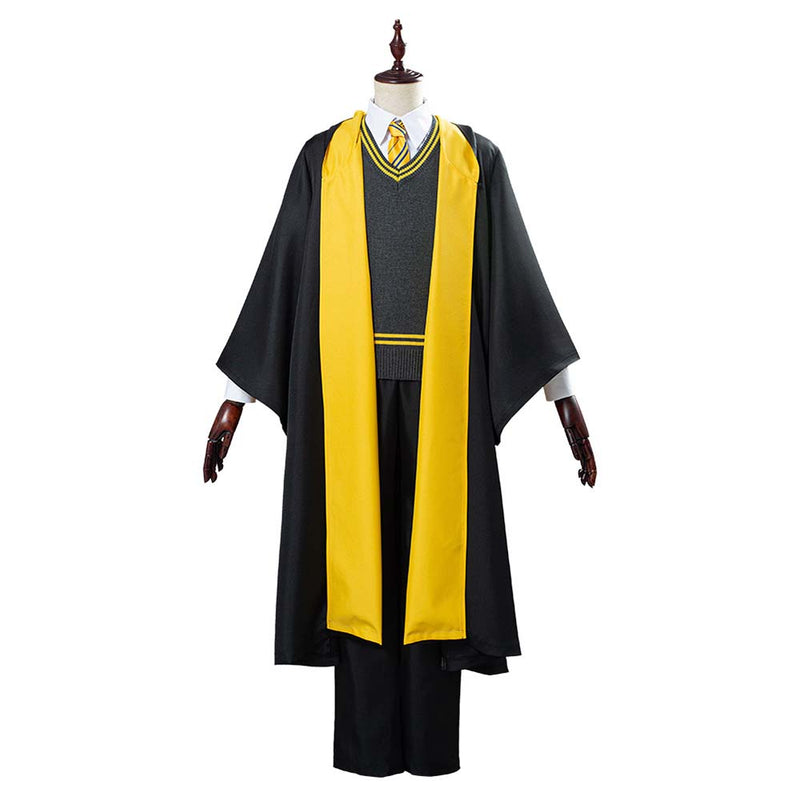 Helga Hufflepuff School Uniform Robe Cloak Outfits Halloween Cosplay Costume