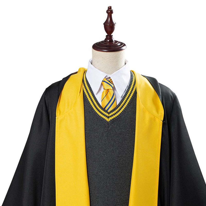 Helga Hufflepuff School Uniform Robe Cloak Outfits Halloween Cosplay Costume