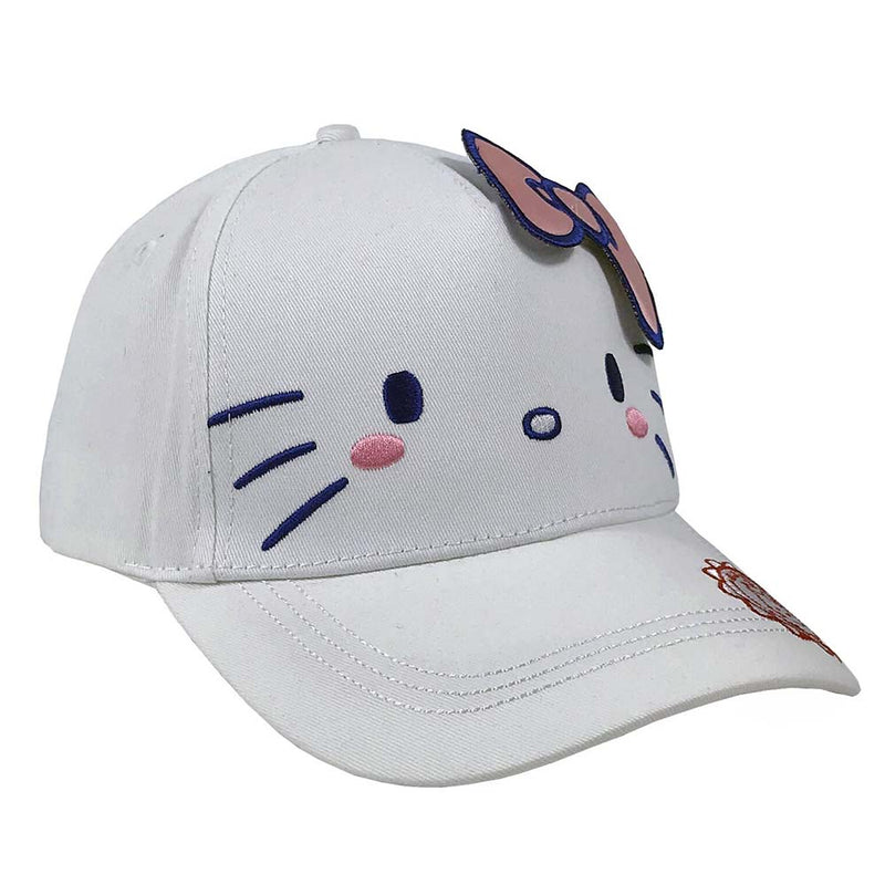 Hello Kitty Cartoon Girls' White Baseball Cap Outdoor Sun Hat - Toysoff.com