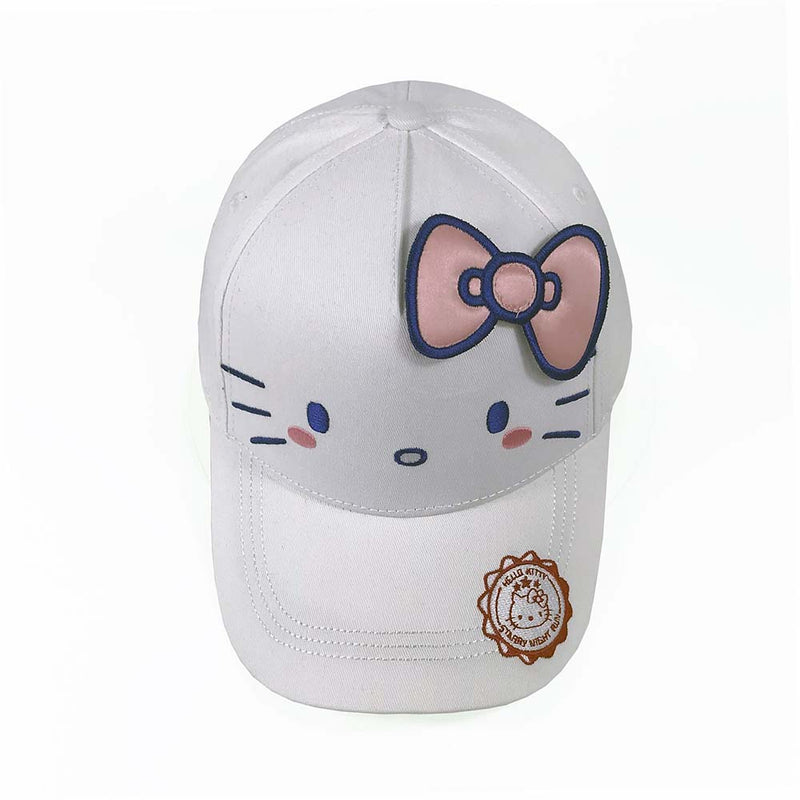 Hello Kitty Cartoon Girls' White Baseball Cap Outdoor Sun Hat - Toysoff.com