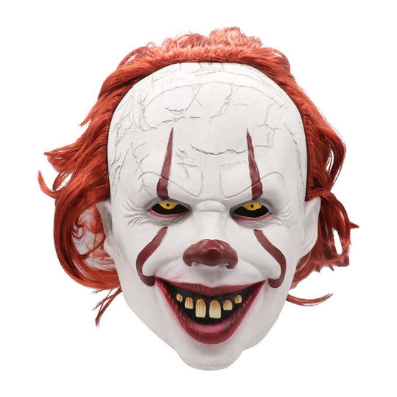 Horrible Movie It Clown Mask Halloween Head Set Cosplay Prop