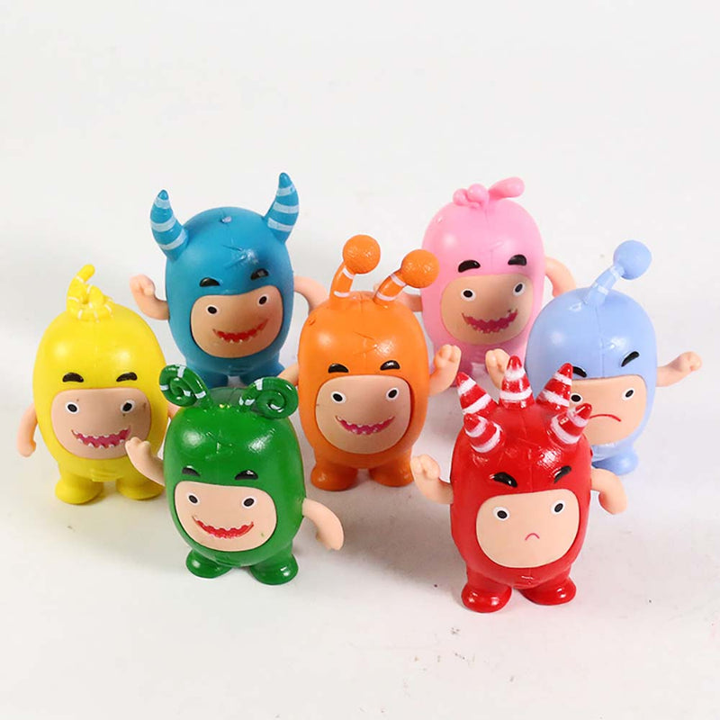 Hot Cartoon Oddbods Action Figure Mini Model Kids Toy 7cm 7pcs