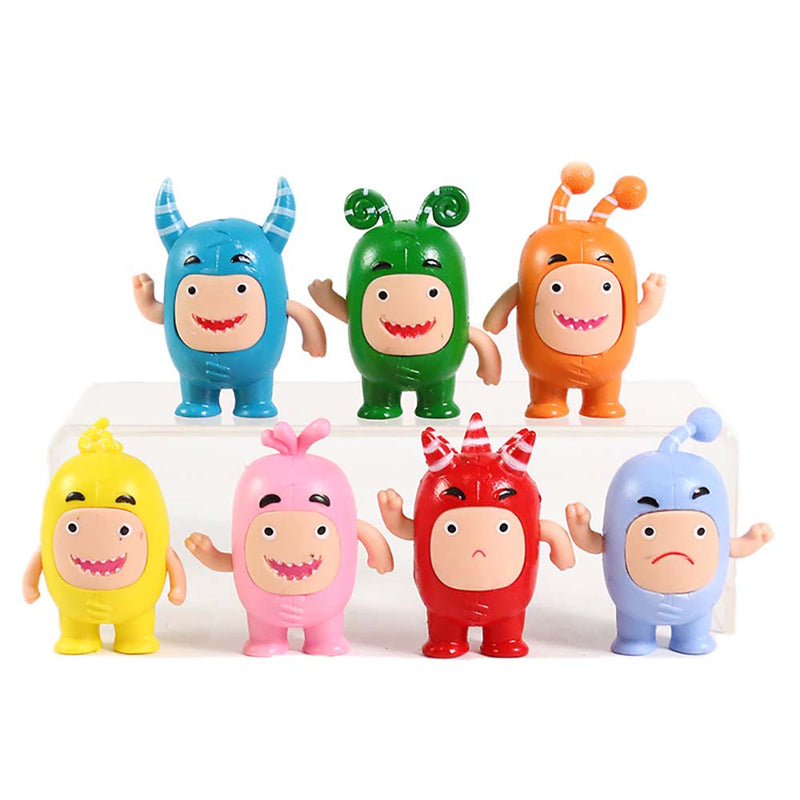 Hot Cartoon Oddbods Action Figure Mini Model Kids Toy 7cm 7pcs