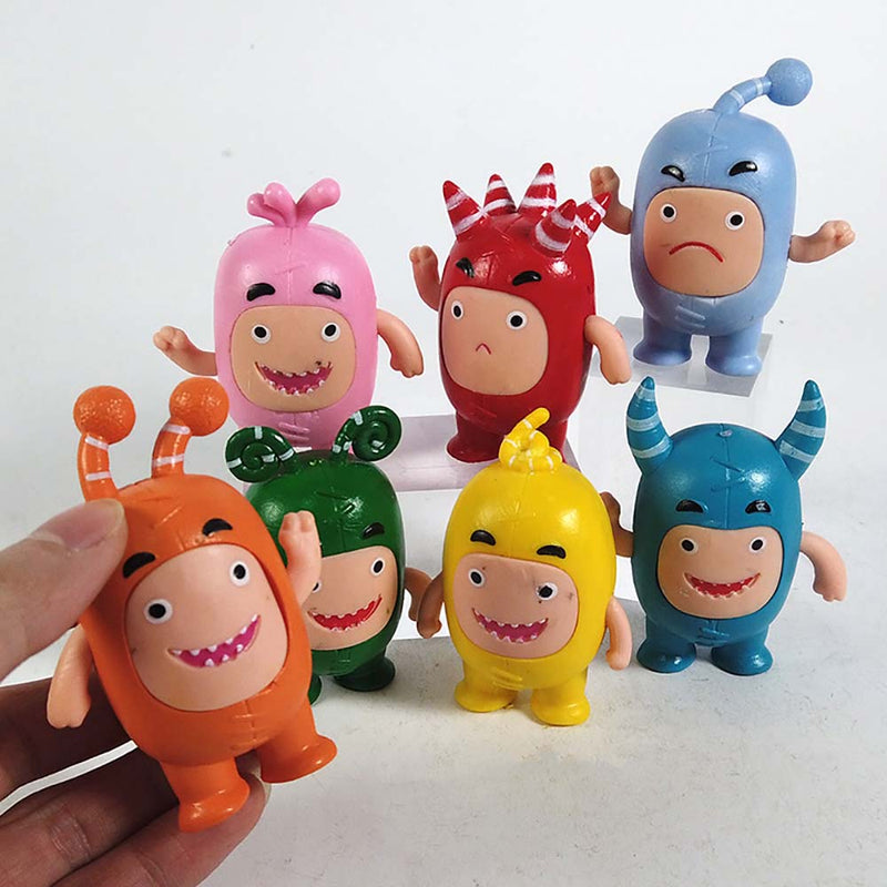 Hot Cartoon Oddbods Action Figure Mini Model Kids Toy 7cm 7pcs