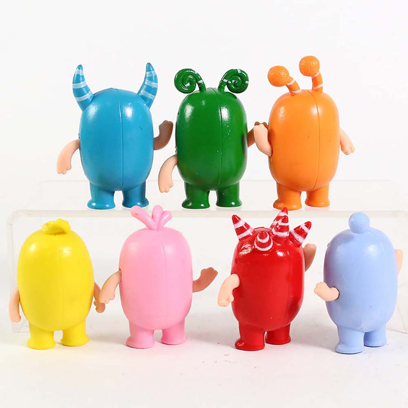 Hot Cartoon Oddbods Action Figure Mini Model Kids Toy 7cm 7pcs