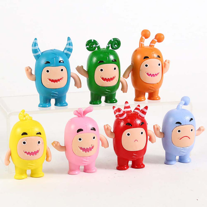 Hot Cartoon Oddbods Action Figure Mini Model Kids Toy 7cm 7pcs