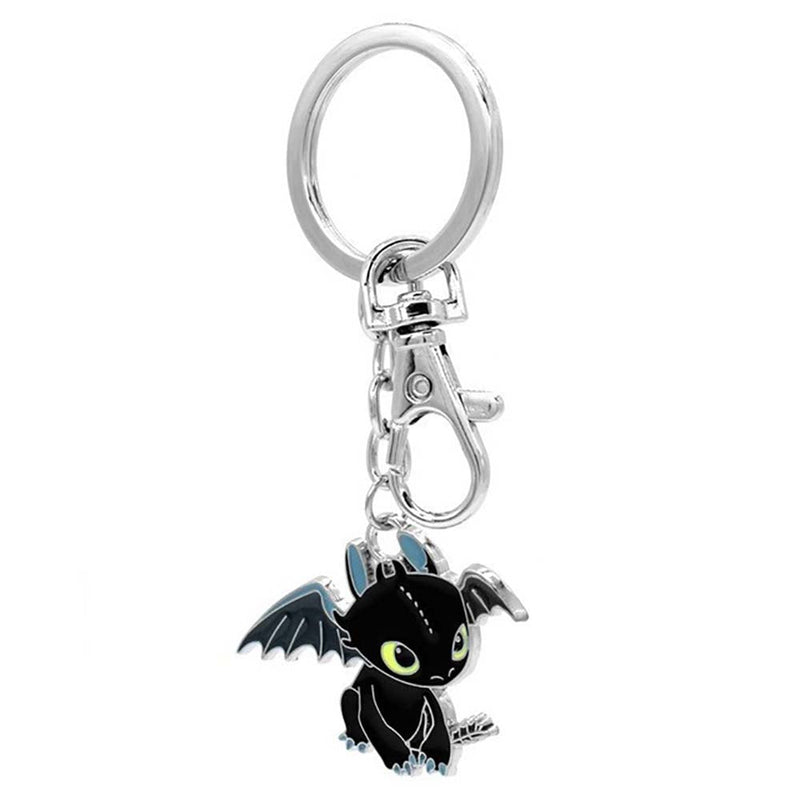 How To Train Your Dragon Toothless Night Fury  Stainless Steel Dragons Keychain - Toysoff.com