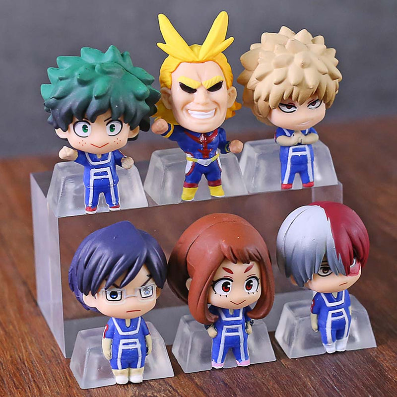 Izuku Midoriya Bakugou Katsuki Todoroki Shoto All Might Ochaco Uraraka Action Figure 6pcs