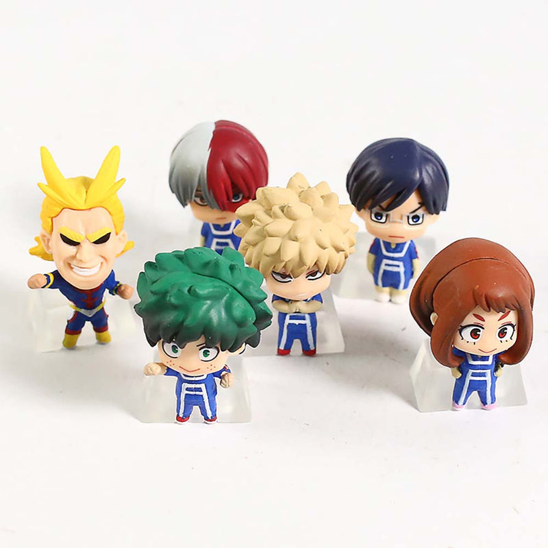 Izuku Midoriya Bakugou Katsuki Todoroki Shoto All Might Ochaco Uraraka Action Figure 6pcs