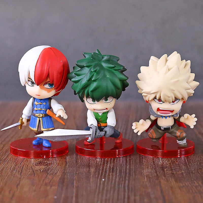 Izuku Midoriya Katsuki Bakugou Shoto Todoroki Q Ver Action Figure 5cm 3pcs