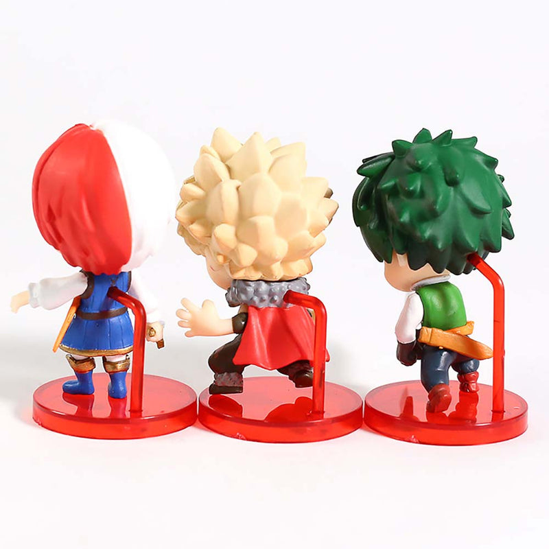 Izuku Midoriya Katsuki Bakugou Shoto Todoroki Q Ver Action Figure 5cm 3pcs