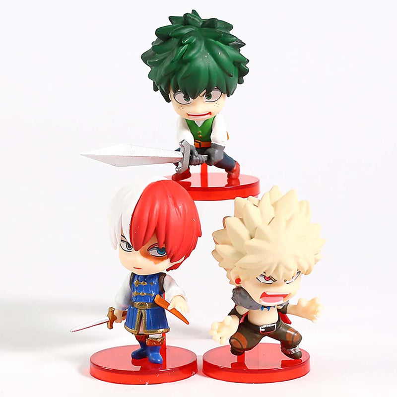 Izuku Midoriya Katsuki Bakugou Shoto Todoroki Q Ver Action Figure 5cm 3pcs