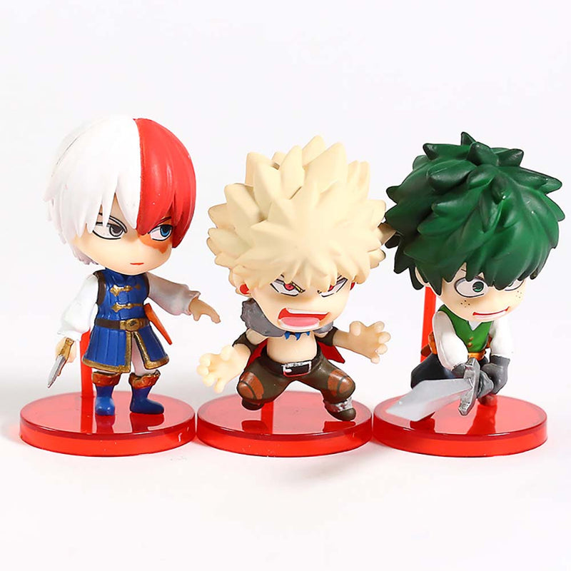 Izuku Midoriya Katsuki Bakugou Shoto Todoroki Q Ver Action Figure 5cm 3pcs