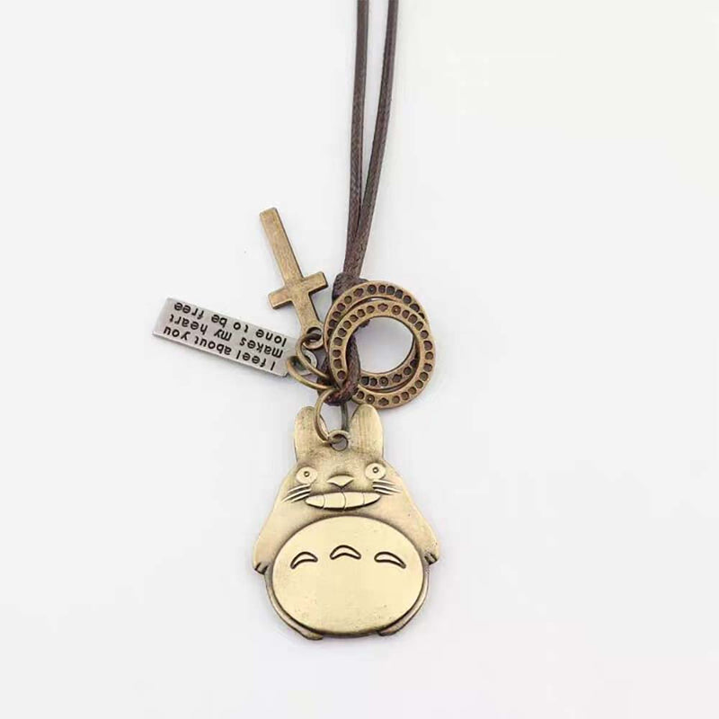 Japan Miyazaki Totoro Necklace Cartoon Animal Anime Accessories Retro Literary Pendant - Toysoff.com